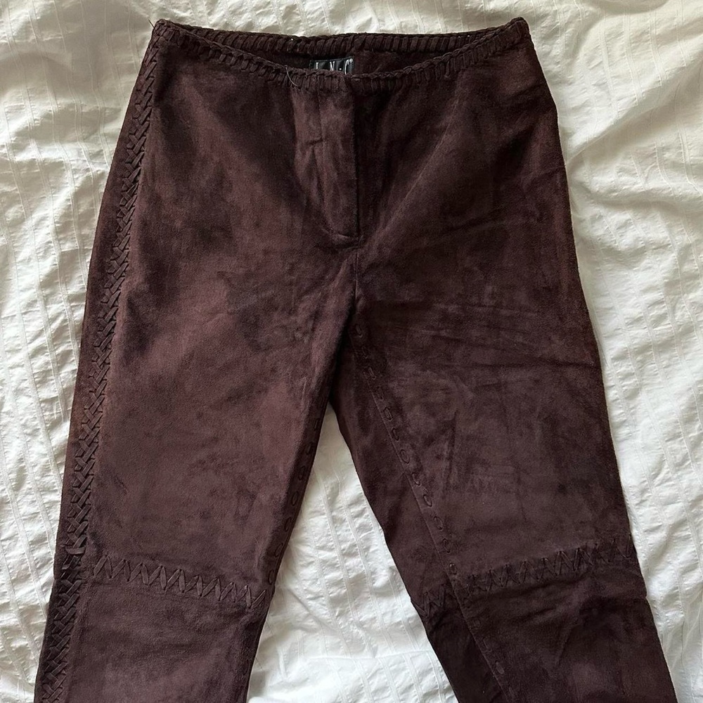 INC International Concepts Dark Brown Suede Pants